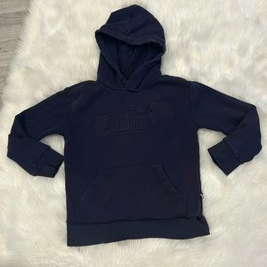 Navy Blue hooded PUMA Sweatshirt. Small